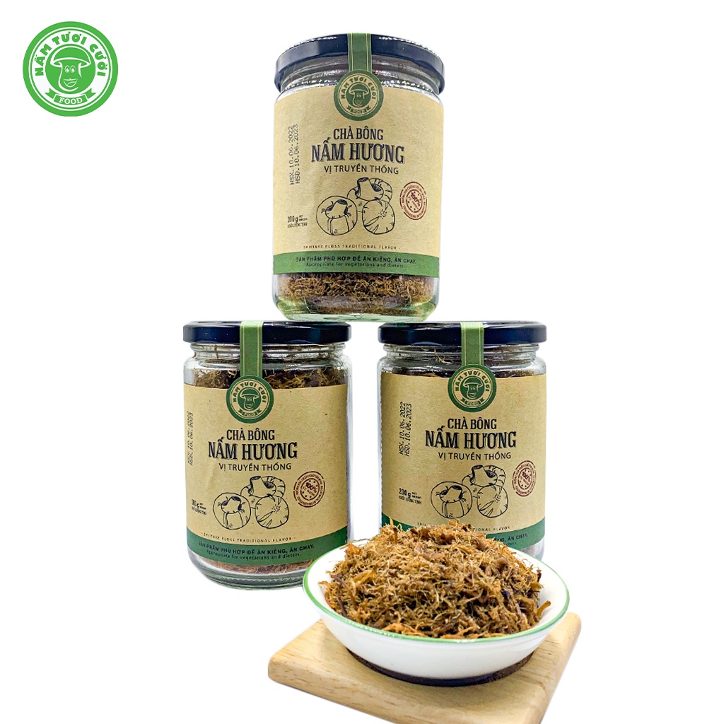 Chà bông nấm hương vị truyền thống hũ 200g